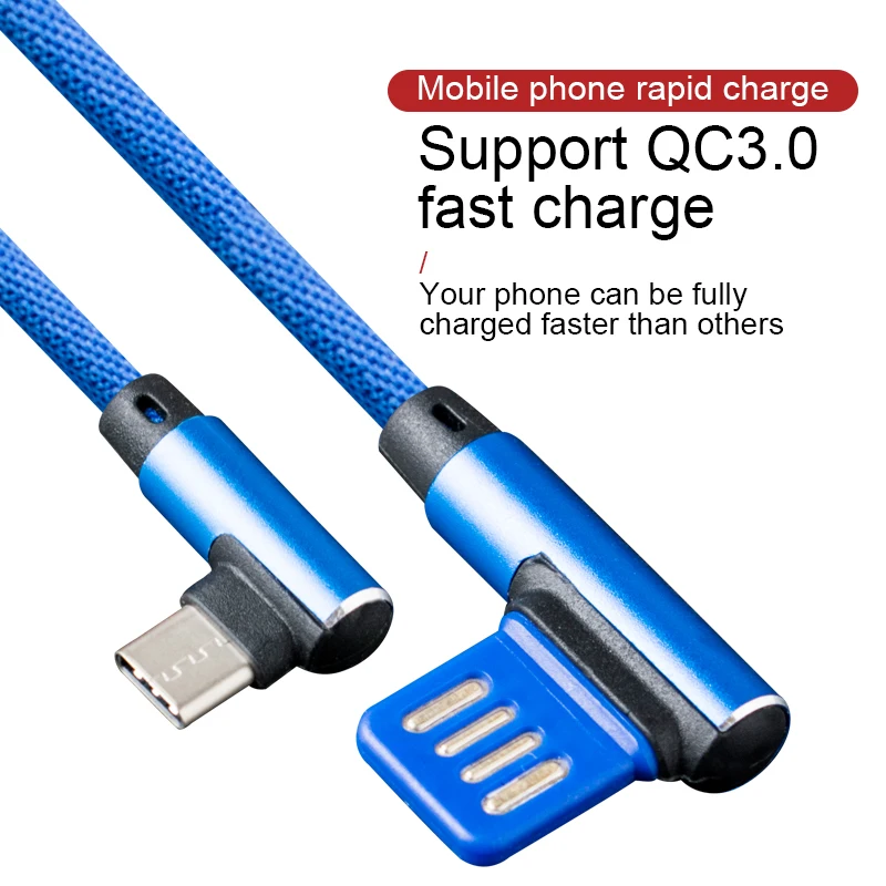 

Ersuki USB Cable for Mobile Phone Micro USB Type C Charger Cable for iPhone Fast Charging Cable Micro USB Elbow Charger Cord
