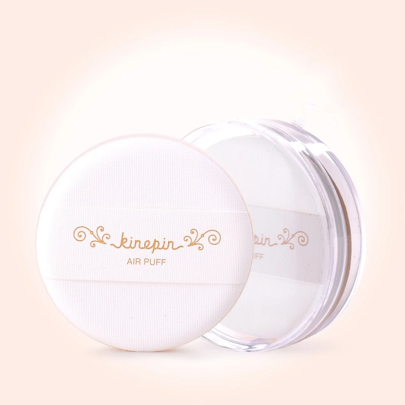 1PC Facial Makeup Air Cushion Sponge Puff Dry Wet Dual Use Not Slip Loose and Compact Powder Puff Blender Tool with Clear Case
