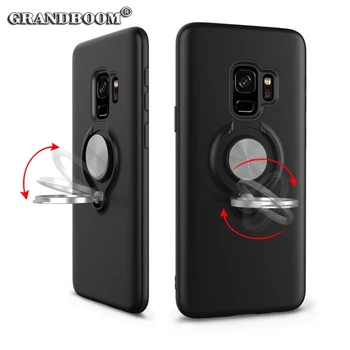 

500pcs Car Holder Stand Magnet Finger Ring Cover For Galaxy Note 9 8 S9 S8 Plus A8 Plus 2018 J3 J5 J7 TPU Suction Bracket Cover