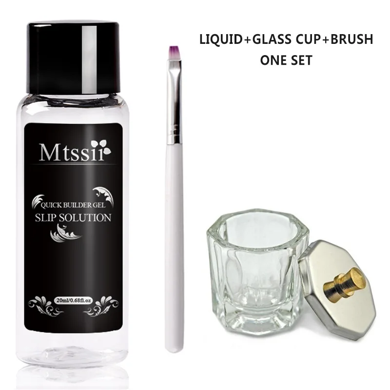 

Mtssii 20ml Extension Builder Gel Brush Nail Tool Clear Nail Tips thick Jell Gel Slip Solution Poly Nail Gel Nail Art Manicure