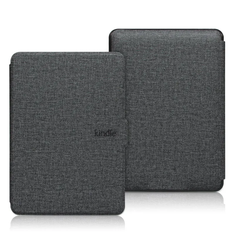 Kindle чехол из джинсовой кожи PC задняя Smart Cover для Kindle Paperwhite 1/2/3 волшебный чехол для всех Paperwhite поколений до - Цвет: Black