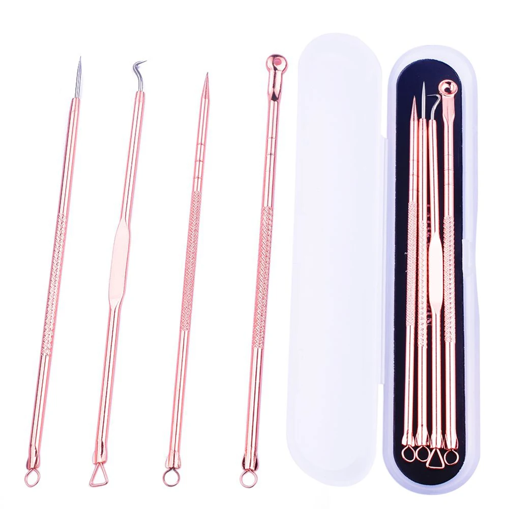 

4pcs/set Pimple Blemish Comedone Acne Extractor Remover Needles Beauty Tool Treatment Acne Needles Acne Extractor Remover 2017