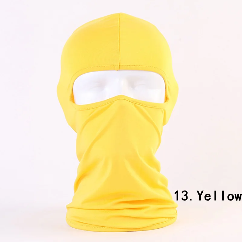 Новая Балаклава маска ветрозащитные маски для лица и шеи ниндзя головной убор Кепка унисекс Зимние Повседневные однотонные маски в виде шляп - Цвет: 13