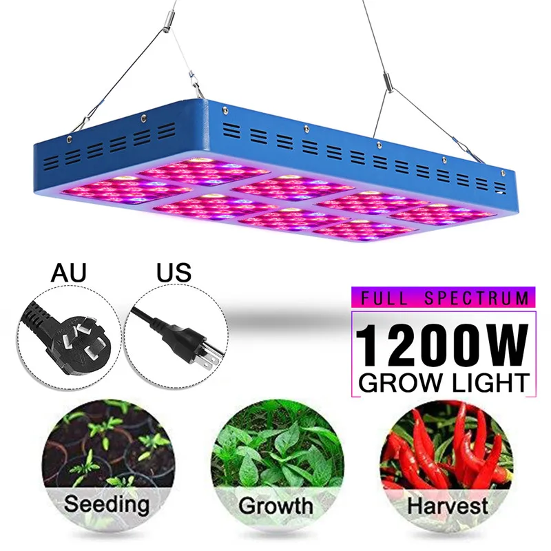 

1200W Full Spectrum LED Grow Light for Indoor Plants Grow Led Light Greenhouse LED Panel Lamp for Hydroponic Plant Veg Growing
