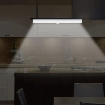 

Portable Motion Sensing Led Light Bar Wireless Cabinet Light Bathroom Kitchen Corridor Garage Stair Night Light