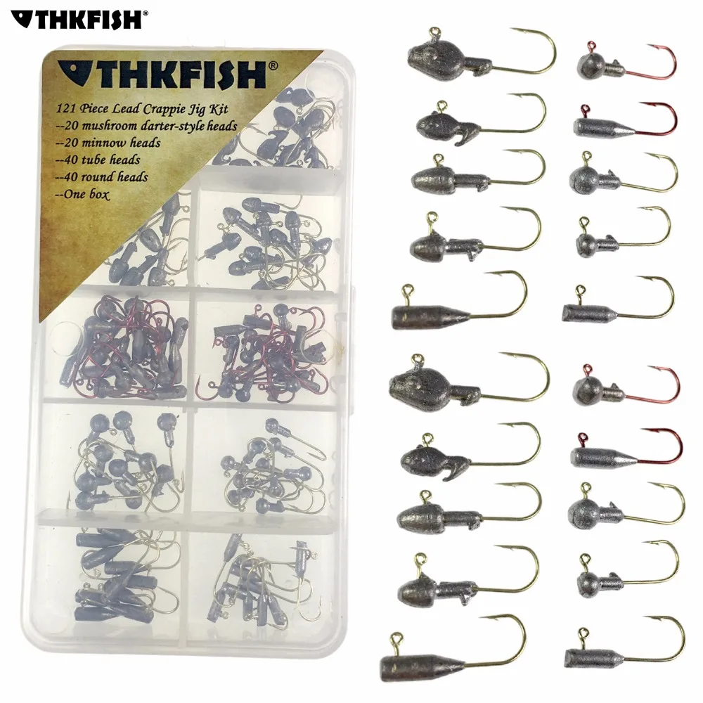 120Pcs/Set 1g 3g Jig Heads Fishing Hooks High Carbon Steel Darter