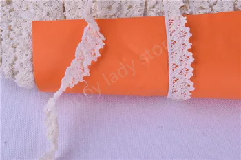 

98yards Good quality beige color Cotton Lace Crochet Ribbon Elasticated Lace Trim 12 mm wide