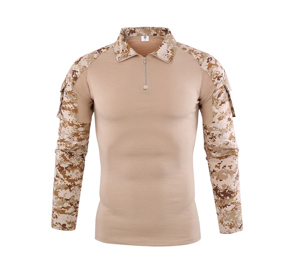 3XL размера плюс армейские фанаты с длинным рукавом Боевая тренировочная тактическая рубашка Мужская Уличная походная стрельба камуфляжная рубашка военная одежда