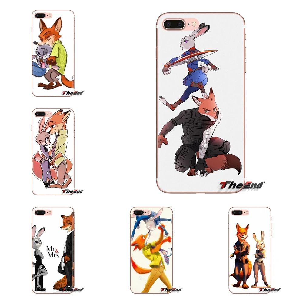 Phone Shell Cover Zootopia lovely rabbit Judy fox Nick For Samsung Galaxy S3 S4 S5 Mini S6 S7 Edge S8 S9 S10 Plus Note 3 4 5 8 9 |
