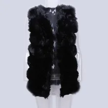 Новая модная женская меховая жилетка из лисьего меха, стеганая меховая жилетка, женская верхняя одежда, пальто, зимние теплые жилеты, Женская куртка, пальто, меховая одежда