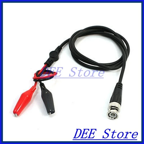 

BNC Male Q9 to Dual Alligator Clip Connect Oscilloscope Test Lead 3.6ft