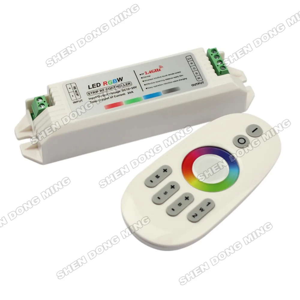 

5set/lot 2.4G RGBW Touch pannel LED controller 12V/24V 24A Wireless Finger touch ring Remote for led strip/bulb/downlight