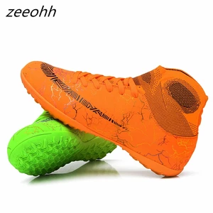 zeeohh High Top Soccer Cleats Shoes TF/FG Football Boots Long Spikes & Short Spikes Men's Ankle Football Shoes Sneakers Shoes AG