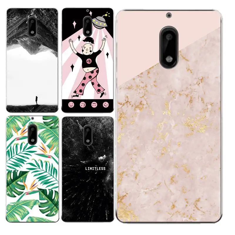 

Dancer Coque Soft Clear TPU Phone Case For Nokia3 5 6 8 N540 N640 N535 N830 Marble Moon Sea Printed Shell Cover Free Shipping