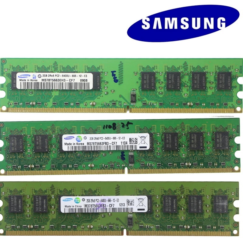 Модуль памяти для настольного ПК Samsung оперативная память DDR2 800 667 МГц PC2 6400U 1 Гб 2 4