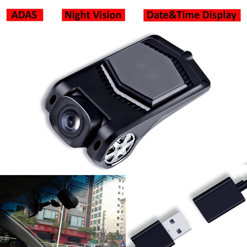 Лучшая USB фронтальная камера видеорегистратор DVR ночное видение ADAS для системы