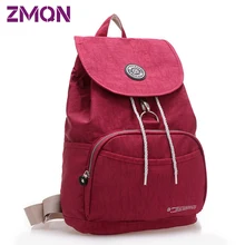 Mode Nylon en cuir marque voyage quotidiens coréens sac à dos femmes sac à dos cordon sac étanche pour ordinateur portable pour les étudiants adolescente