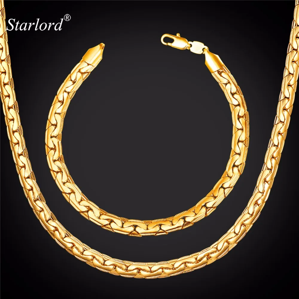 Starlord Brand Bracelet And Necklace Set Men Chain Men Costume Jewelry