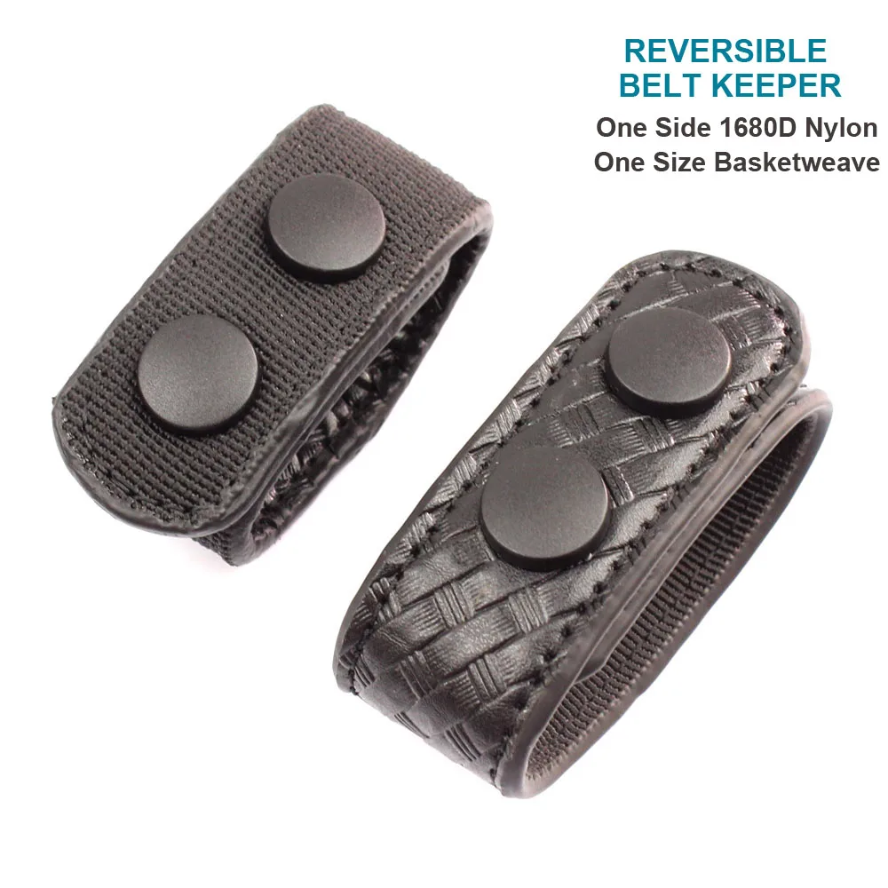 TTGTACTICAL Reversible Belt Keepers, Basketweave Double Snap Duty Belt