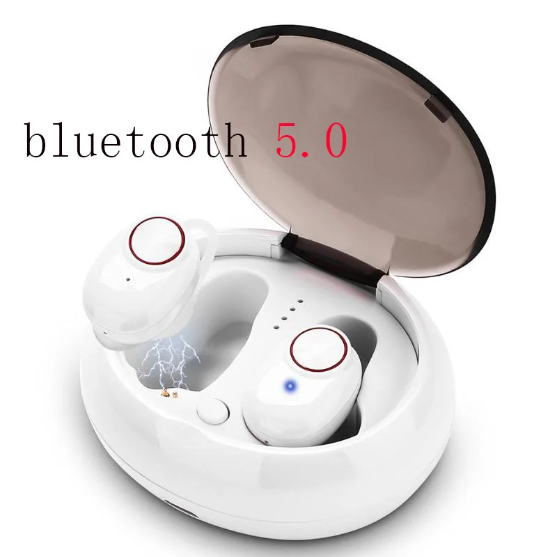 Bluetooth 5,0 беспроводные наушники play 7 часов True TWS bluetooth гарнитура порт беспроводные наушники для iphone 8 9 xiaomi huawei - Color: 5.0 white