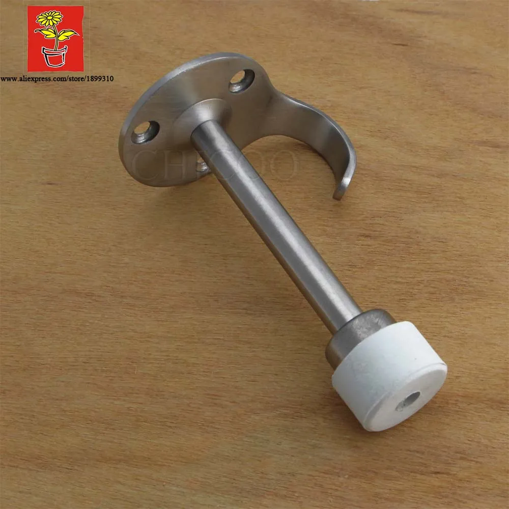 Wholesale 10PCS Stainless steel 304 decorative white rubber door stoppers hat hooks door stop