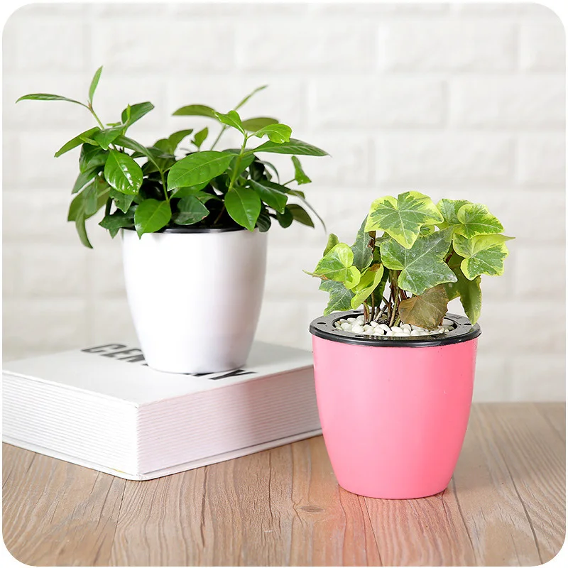 Home Plant Flower Pots Plastic Starting Two-Tone Universal Soft Flowers Nursery Seeds Storage Pots Container Garden Decoration