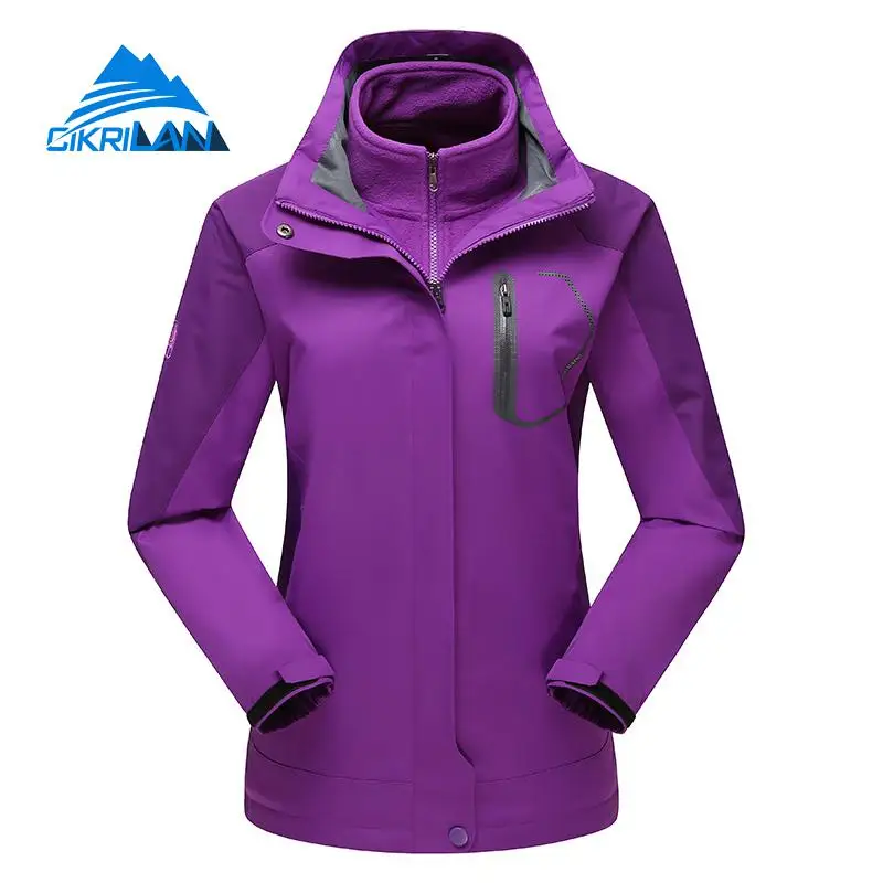 

New 3in1 Outdoor Winter Windproof Waterproof Jacket Women Hiking Camping Ski Snowboard Coat Chaquetas Mujer With Fleece Liner