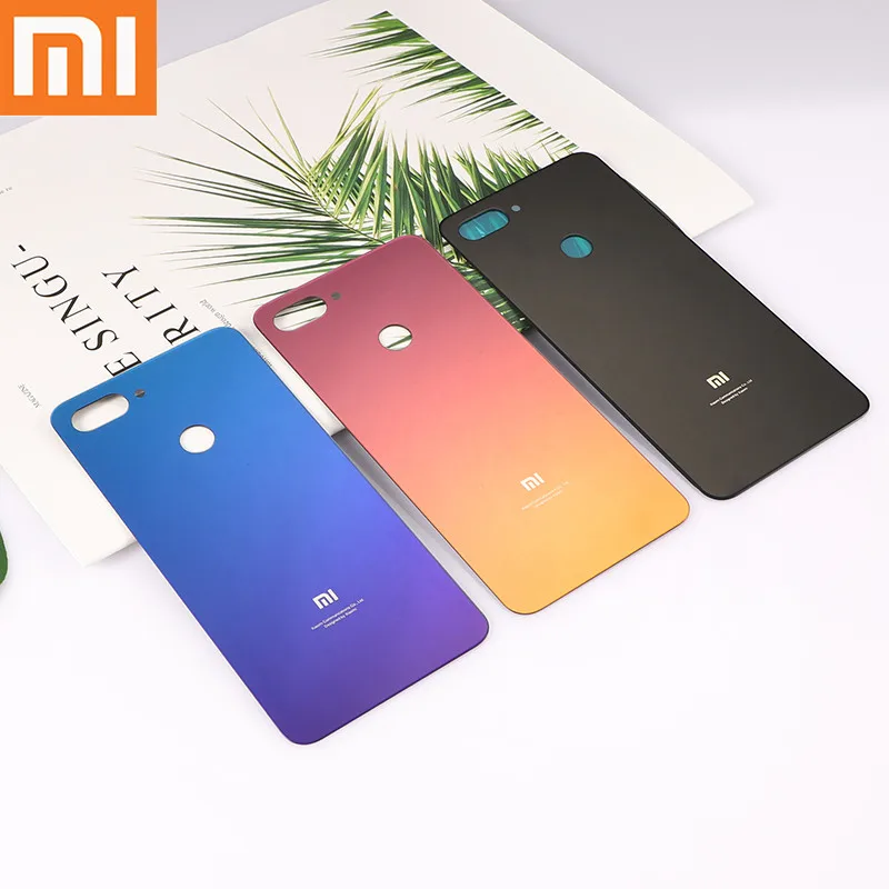 

Original Glass Battery Housing Cover for Xiaomi mi 8 lite Case tempered glass Back Replacement Part