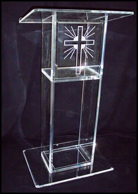 

Tabletop Acrylic Podium Pulpit Portable Lectern Clear Conference School Podium