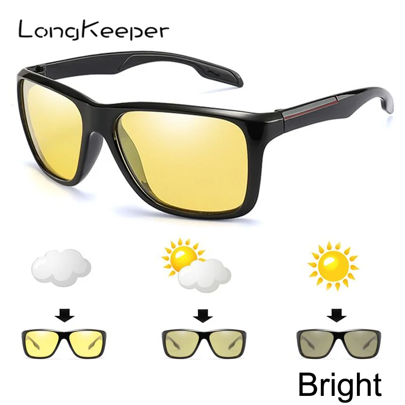 Фотохромные водительские солнцезащитные очки LongKeeper с чехлом мужские