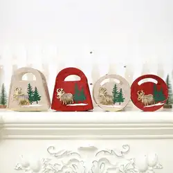 2 стиля рождественские детские конфеты сумки милые войлочные елка Рождественская елка мини подарочная упаковка сумки рождественские