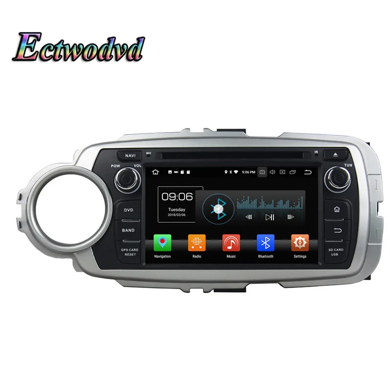 Top Ectwodvd Octa Core 4G RAM 64G ROM Android 9.0 Car Multimedia DVD Player GPS HeadUnit For Toyota Yaris 2012 2013 Left 12