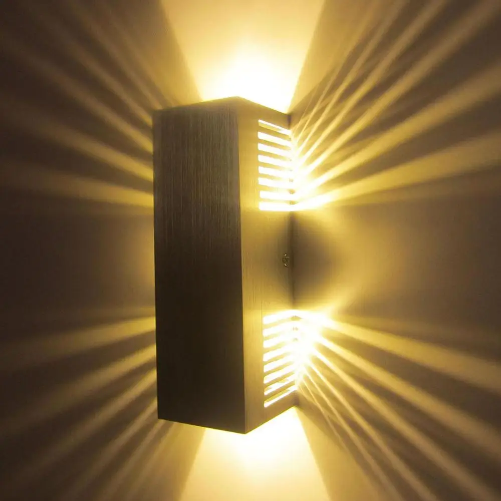 Led Wall Light Aluminum Fine Wall Lights Rectangular Art Stripe Wall Light 3 Square Wall Lamp modern living room aisle staircase