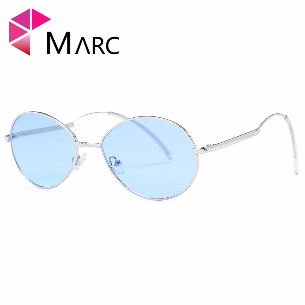 MARC 100 # UV400 для женщин 2018NEW модные очки с металлической оправой Сивер синий сплав