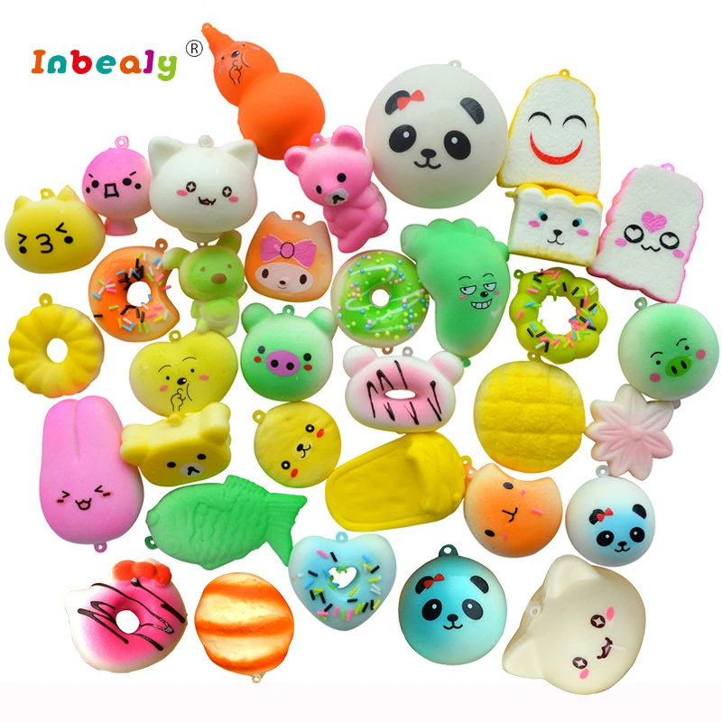

1 Pcs Anti-stress Mini squishy Funny Squeeze Slow Rising Antistrss Toy Food Face Cake Cat Stress Relief Squish Toys For Children