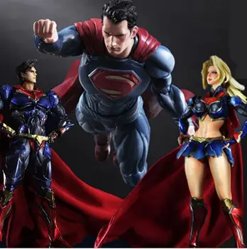 

Superman Action Figure Supergirl Super Woman PVC Figure Toys Anime Super Man Supergirl Playarts Collectible Model Doll
