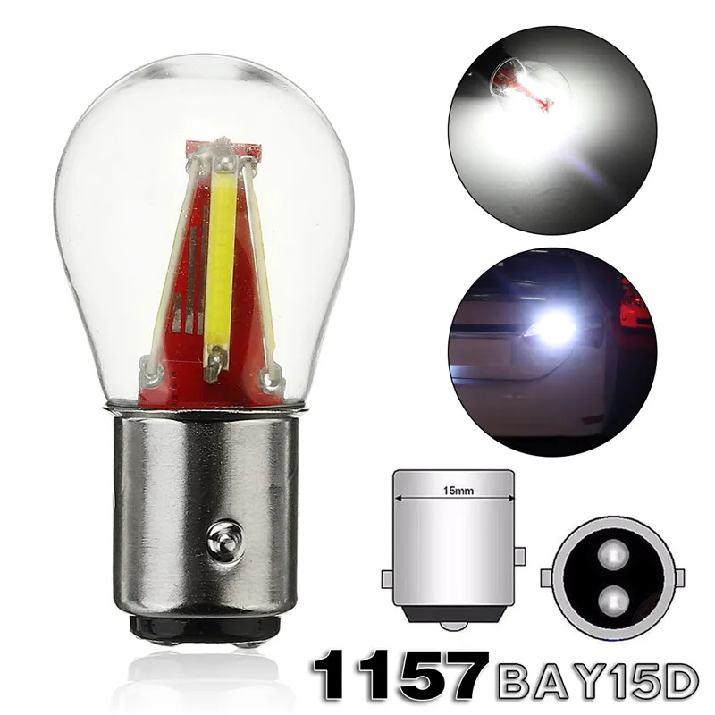 1157 BAY15D 6500K Автомобильный светодиодный сигнальный светильник, лампа заднего хода, белый 4 COB 8 V-28 V светодиодный задний стоп-сигнал для грузовика