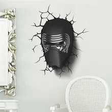 star war Awakens Dark Knight helmet wall stickers home decal boys bedroom decor poster for kids room