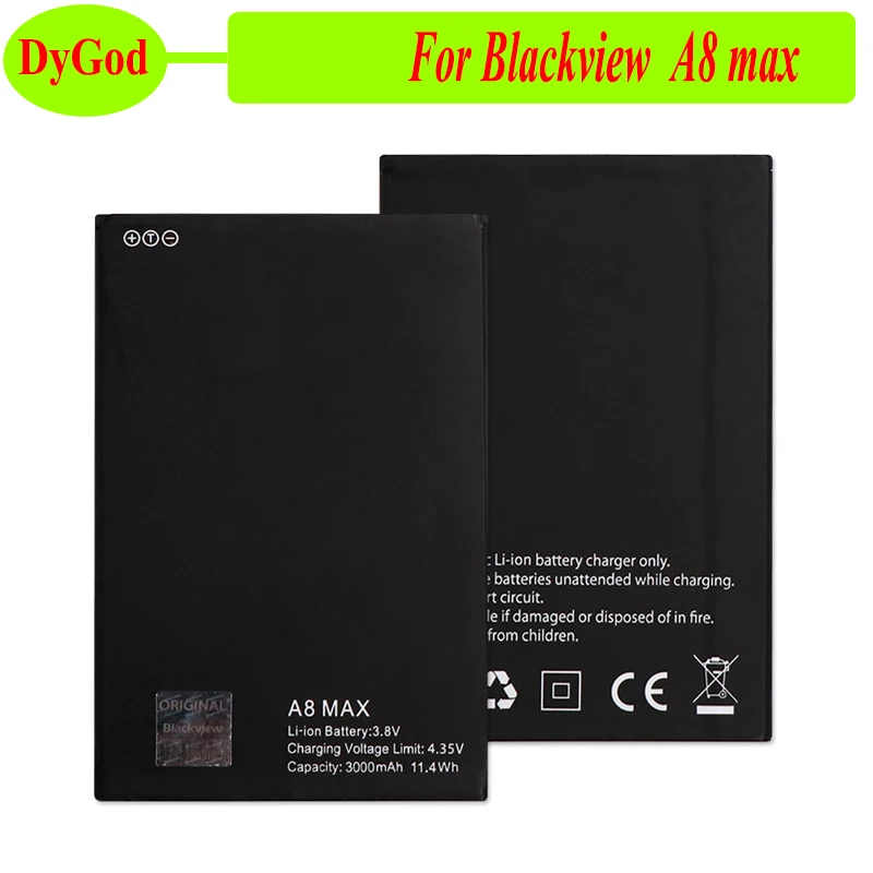 

DyGod 3000mAh Battery Replacement For Blackview A8 Max Batteries Bateria Smart Phone