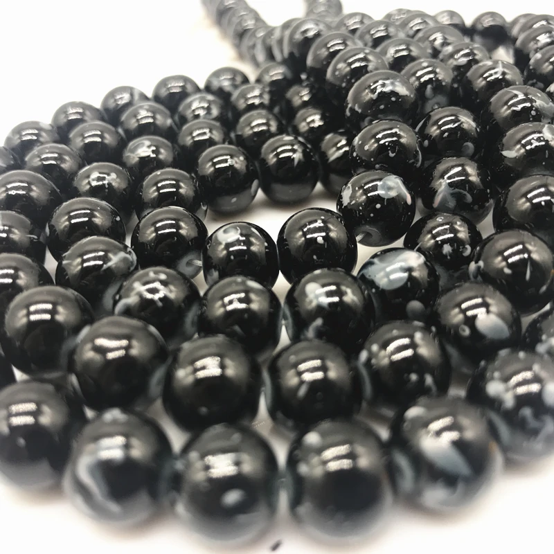 

Wholesale 6 8 10 mm Beautiful Intarsia Glass Loose Spacer Charm Beads Pattern Making Bracelet Necklace Jewelry #15