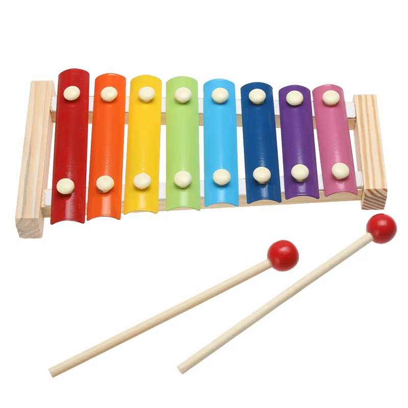 

WS Rainbow Wooden Xylophone for Children Musical Toys Creative Wooden Instruments Study Toys Early Learning Education Toys for K