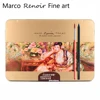 Marco Renoir lápiz de color acuarela Arco Iris Lápices agua color plomo soluble, paquete de caja de hierro 24/36/48 colores ► Foto 1/5