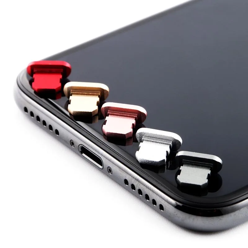 

Metal Dust plug Charging Port Dust Plug for iPhone 8 7 6 6S Plus Mini Dust Plug For iPhone 5 5s SE Phone Accessories
