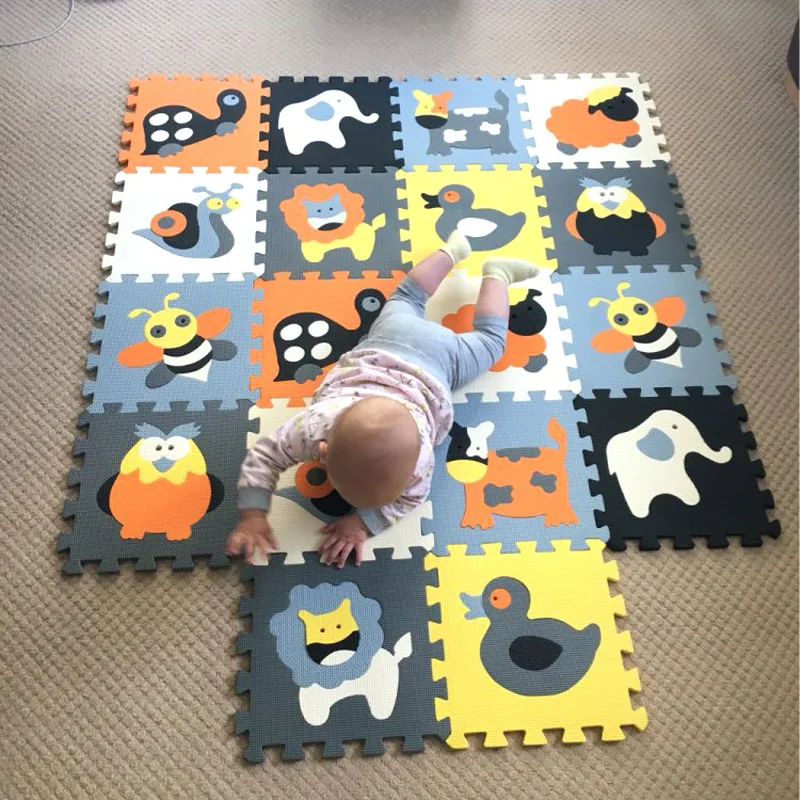 MEIQICOOL 18 PCS SET baby font b play b font font b mat b font cartoon