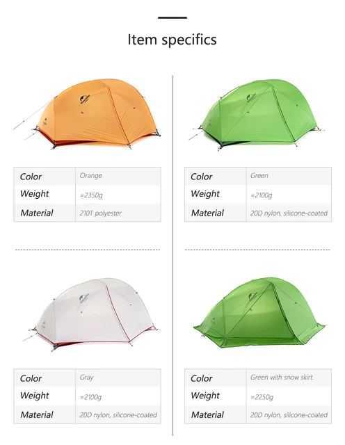 Naturehike Star River 2 UL Tent 2 Person Ultralight