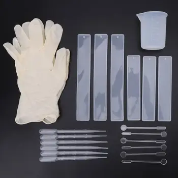 

1 Set Rectangular Silicone Bookmark Mold DIY Bookmark Mould Epoxy Resin Jewelry Making Craft Material Tool Set