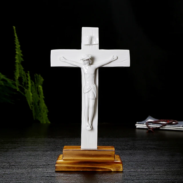 Catholic Holy Crucifix Ceramic Ornaments Gift Catholic Holy Crucifix Ceramic Ornaments Gift Home Decor Jesu Cross Exquisite Lamb Of