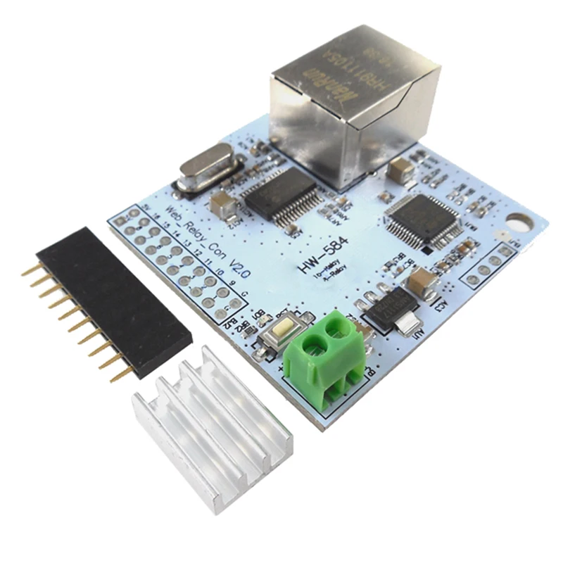 

HW-584 8 Way W5100 Network Control Switch 5 Volt Network Relay Module Internet of Things