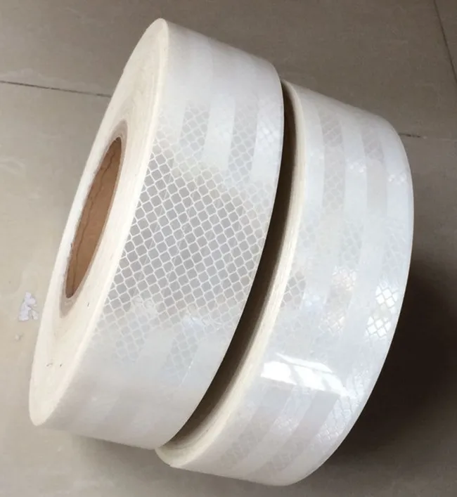

free shipping White 5cmx1meter Reflective Tape Sticker Night strong reflection Protection Decals Stickers For Truck Bicycles