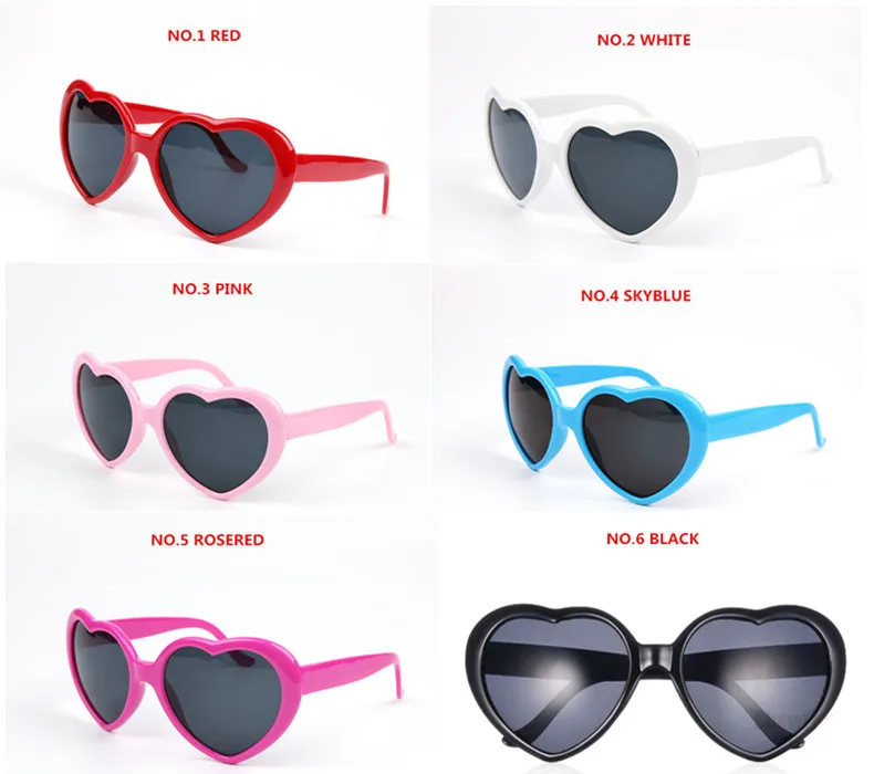 1_Mirror Heart Plastic Sunglasses Women